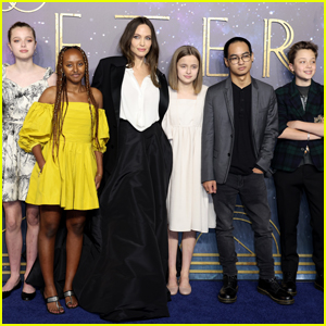Angelina Jolie Brings Her Kids to 'Eternals' UK Premiere