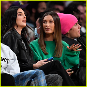 Kendall Jenner and Hailey Bieber Wear Matching Leather Trench Coats  Courtside