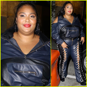 Lizzo Rocks Laced-Up Leather Pants to Dinner in West Hollywood