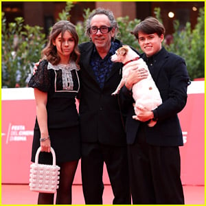 Tim Burton Makes Rare Public Appearance With His & Helena Bonham Carter's Kids!