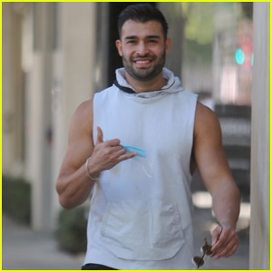 Sam Asghari is All Smiles Following Afternoon Workout