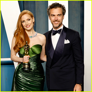 Oscar Winner Jessica Chastain Is a Green Goddess at Oscars 2022 After Party with Her Husband!