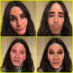 Courteney Cox Tries 'Friends' Face Filter & the Results Are Shocking!