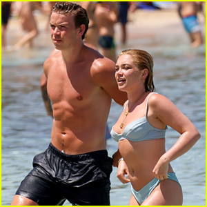 Florence Pugh & Will Poulter Spend Time Together at the Beach, Play Around in Ocean in New Photos!