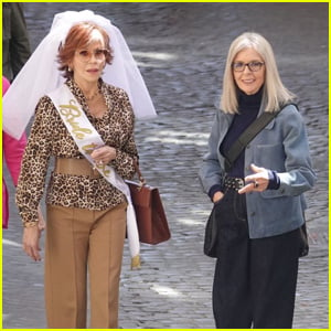 Jane Fonda & Diane Keaton Get to Work on the Set of 'Book Club 2' in Rome