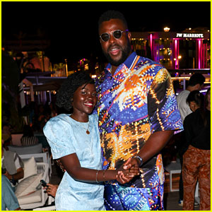 'Us' Movie Stars Lupita Nyong'o & Winston Duke Reunite at Spotify Event in Cannes