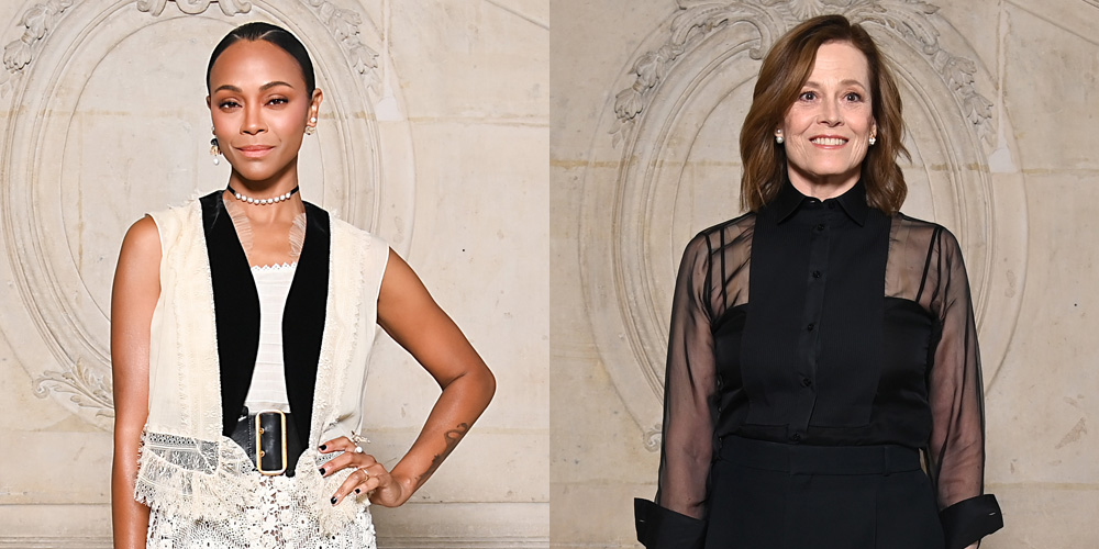 Avatar’s Zoe Saldana & Sigourney Weaver Join Lots of Stars at Dior’s Paris Fashion Show