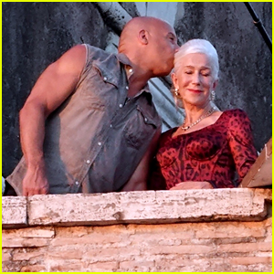 Vin Diesel Kisses Helen Mirren While Filming 'Fast X' in Rome