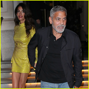 Amal Clooney Changes Into A Bright Yellow Dress For 'Ticket To Paradise' After Party With George Clooney