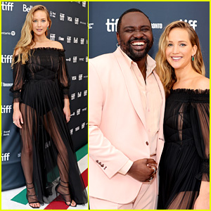 Jennifer Lawrence Stuns in Sheer Black Dress at 'Causeway' TIFF Premiere with Brian Tyree Henry