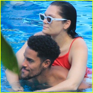 Jessie J Keeps Close to Boyfriend Chanan Colman While Swimming on Vacation in Rio de Janeiro