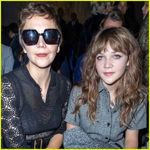 Maggie Gyllenhaal & 15-Year-Old Daughter Ramona Sarsgaard Sit Front Row at Dior Fashion Show