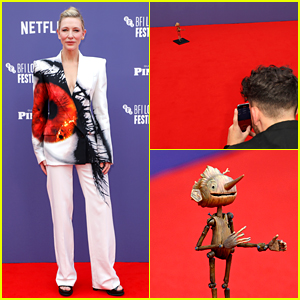 Cate Blanchett Walked the 'Pinocchio' Red Carpet in London with a Tiny Pinocchio Statue!
