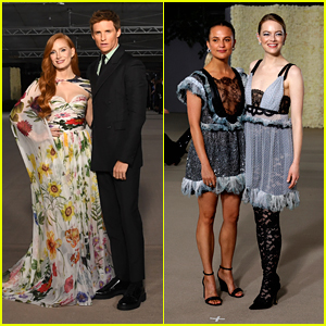 Jessica Chastain, Eddie Redmayne Meet Up With Former Co-Stars Emma Stone & Alicia Vikander at Academy Museum Gala 2022