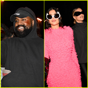 Kanye West Brings His Kids to Balenciaga Fashion Show, Walks Muddy Runway in Front of Kylie Jenner & Khloe Kardashian