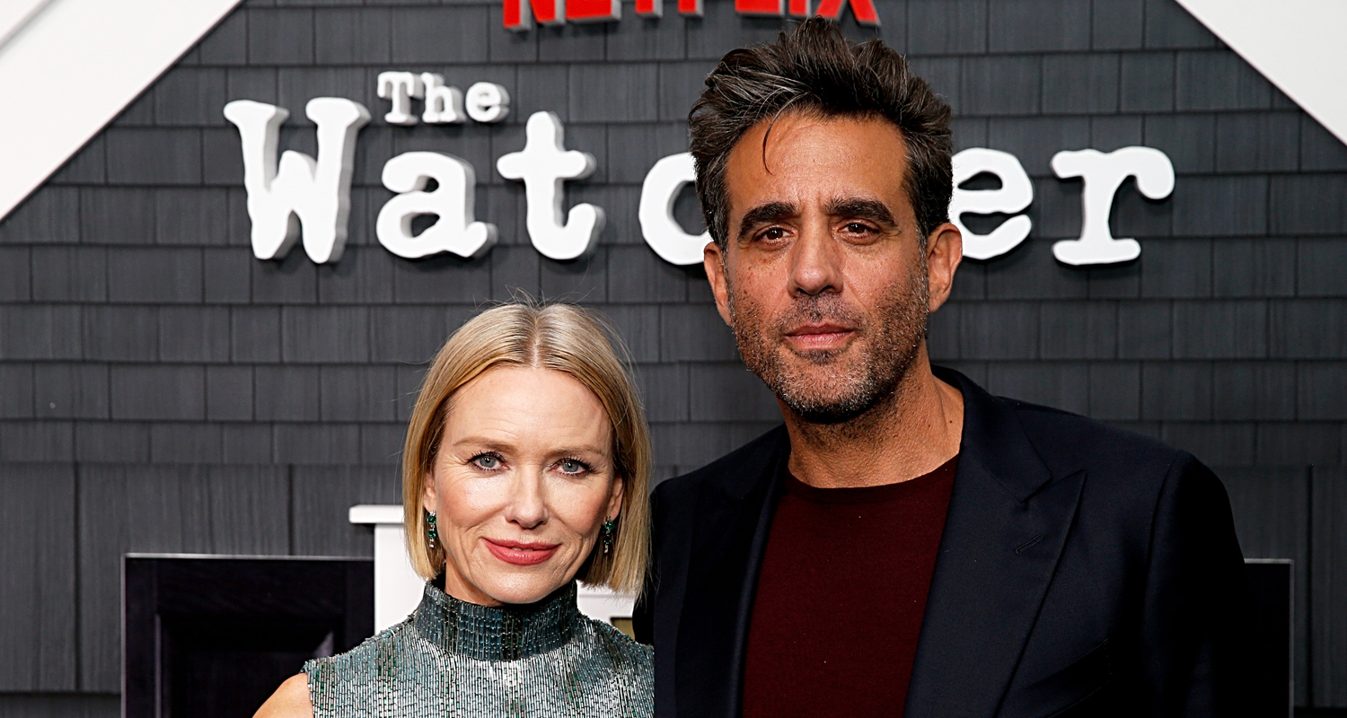 Naomi Watts Wears Metallic Silver Dress to ‘The Watcher’ Premiere with Bobby Cannavale