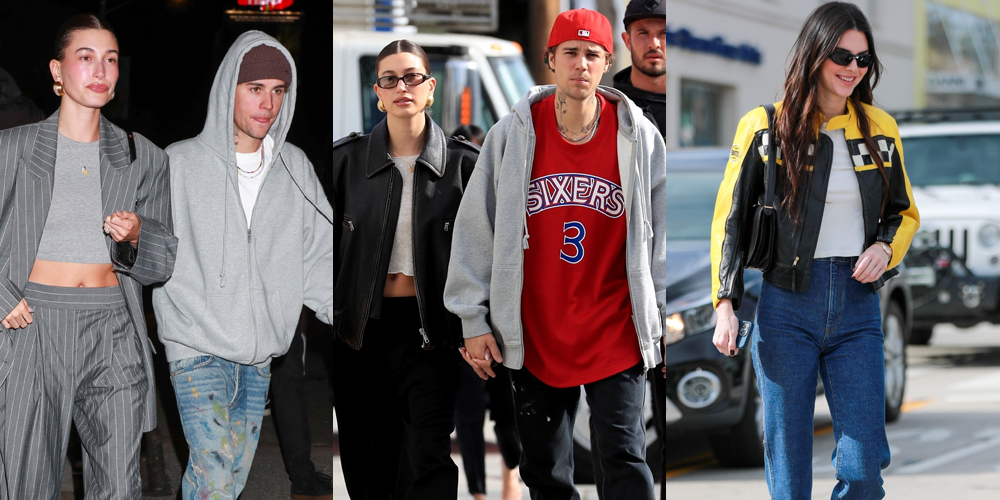 Hailey Bieber Suits Up for Date Night With Justin Bieber, & Couple