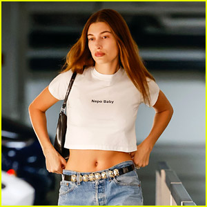 Hailey Bieber Embraces 'Nepo Baby' Title, Wears It on Her Shirt!