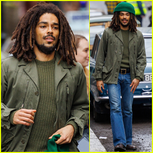 Kingsley Ben-Adir Gets Into Character as Bob Marley While Filming Biopic in London