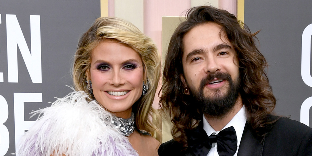 Heidi Klum & Husband Tom Kaulitz Pair Up on Golden Globes 2023 Red