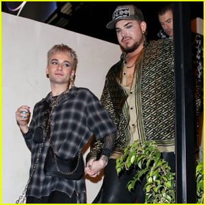 Adam Lambert & Boyfriend Oliver Gliese Hold Hands Leaving Pre-Grammys Party