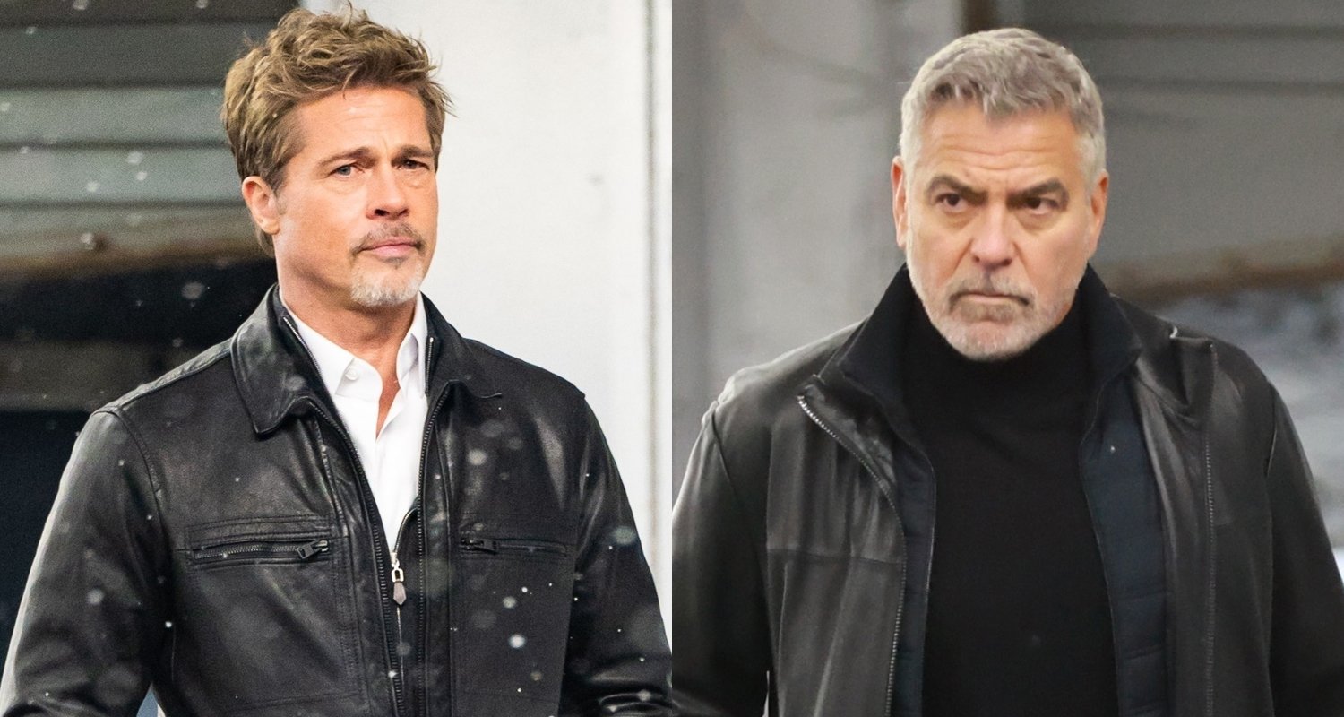 Brad Pitt & Clooney Film LateNight Scenes for ‘Wolves’ Thriller