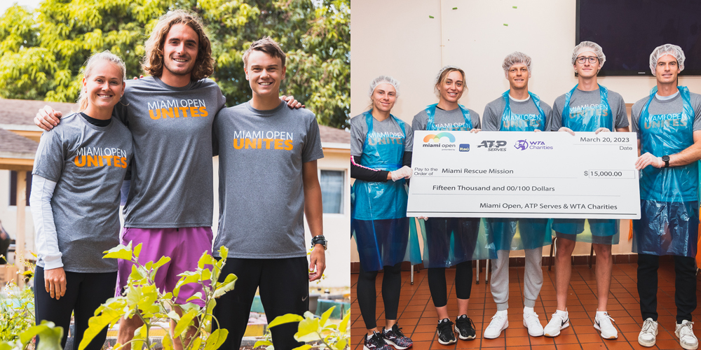 Tennis Stars Stefanos Tsitsipas & Holger Rune Give Back to Local Community Ahead of Miami Open