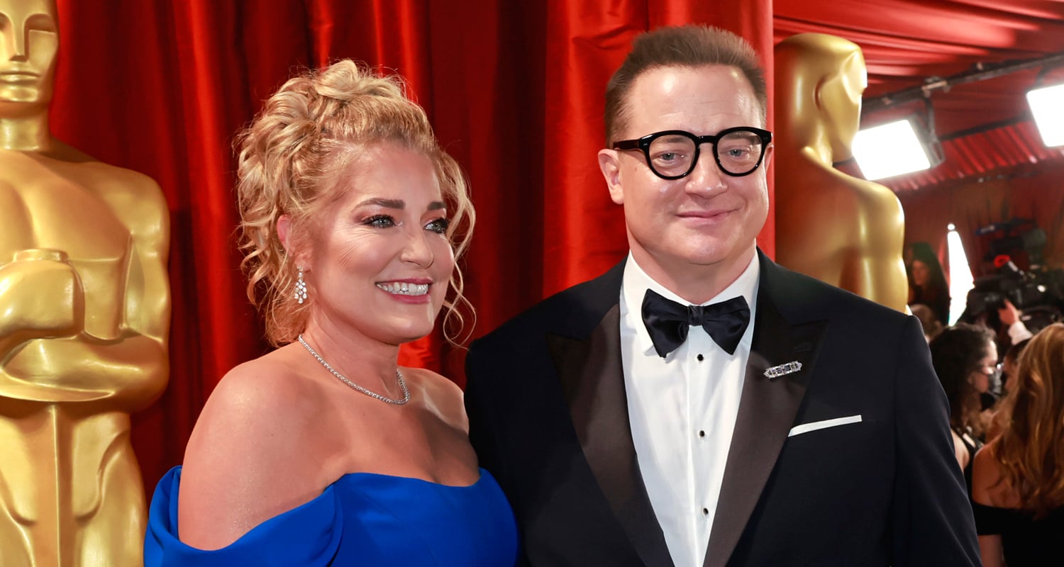 Brendan Fraser Gets Support from Girlfriend Jeanne Moore at Oscars 2023