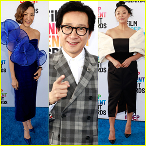 Michelle Yeoh Joins 'Everything Everywhere All at Once' Co-Stars Ke Huy Quan & Stephanie Hsu at Independent Spirit Awards 2023