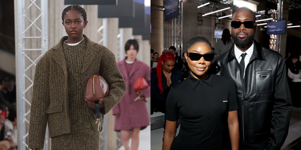 Gabrielle Union & Dwyane Wade’s Daughter Zaya Wade Makes Runway Debut in Miu Miu’s Paris Show