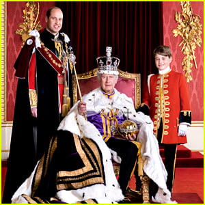 King Charles III & Heirs To The Throne Prince William & Prince George Pose In New Coronation Portrait