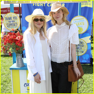Dakota & Elle Fanning Attend L.A. Loves Alex's Lemonade Chefs Event