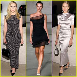 Emma Roberts, Naomi Watts, & More Stars Watch Emily Ratajkowski Walk in Tory Burch's NYFW