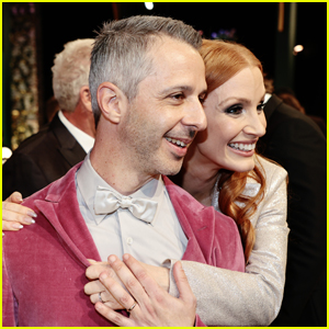 Jessica Chastain & Longtime Friend Jeremy Strong Dance the Night Away in Milan Hotel Room!