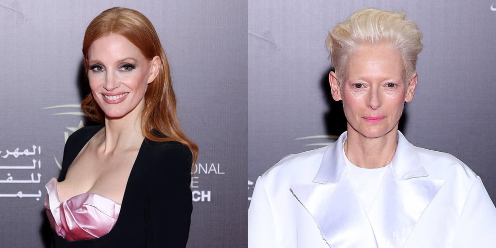 Jessica Chastain & Tilda Swinton are a Study in Contrast in Black & White At Marrakech Film Festival | Alexander Skarsgard, camille cottin, dee rees, Giada Colagrande, Isabelle Huppert, Jessica Chastain, Joel Edgerton, Mads Mikkelsen, Tilda Swinton, Willem Dafoe, Xavier Swinton Byrne - Vimarsana News