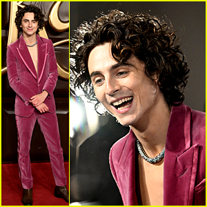 Timothee Chalamet Wears Pink Velvet Suit with No Shirt at 'Wonka' World Premiere!