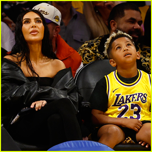 Kim Kardashian Brings Son Saint to Lakers Game for His 8th Birthday