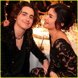 Timothee Chalamet &amp; Kylie Jenner Hold Hands, Kiss, &amp; Look So Happy at Golden Globes 2024
