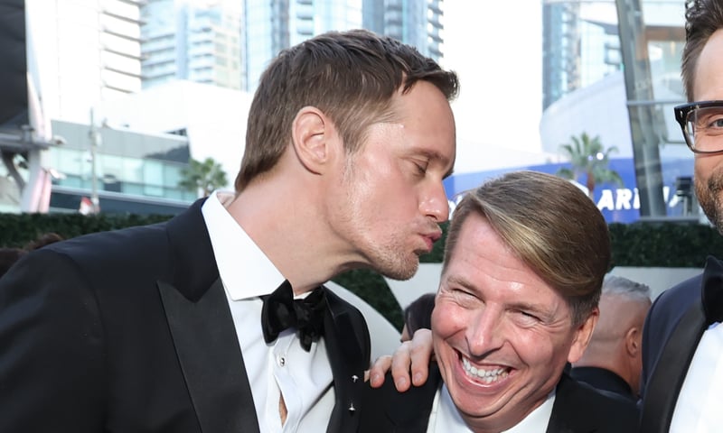 Alexander Skarsgard Brings Longtime BFF Jack McBrayer as His Date to Emmys 2023!