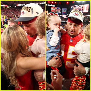 Patrick Mahomes Celebrates Super Bowl Win With Wife Brittany Mahomes & Their 2 Kids