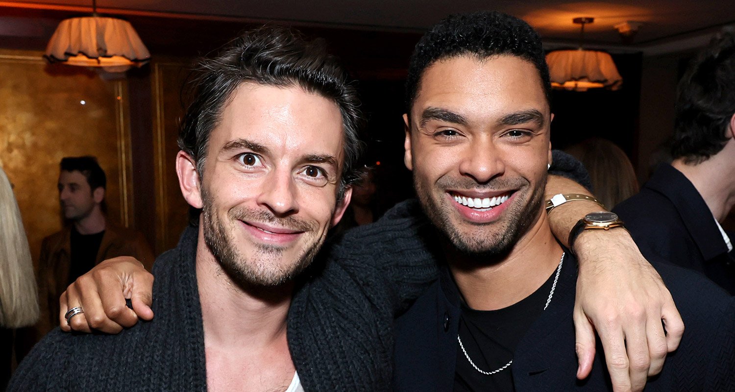 Jonathan Bailey & Rege Jean Page Have ‘Bridgerton’ Reunion at CAA Pre