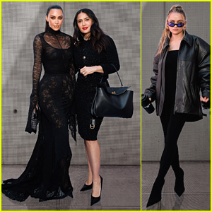 Kim Kardashian, Salma Hayek, Joey King & More Attend Balenciaga Paris Fashion Week Show
