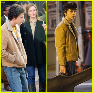 Timothee Chalamet & Elle Fanning Film Scenes for Bob Dylan Biopic 'A Complete Unknown' in New Jersey