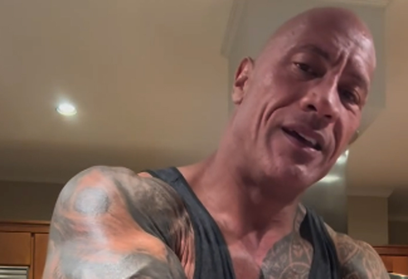Dwayne Johnson Suffers Elbow Injury on ‘Smashing Machine’ Set, Shows(02)