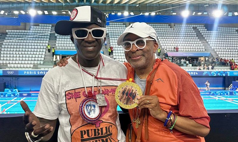 Flavor Flav Drops Easter Egg for New Music While Meeting Up with Spike Lee at Olympics 2024