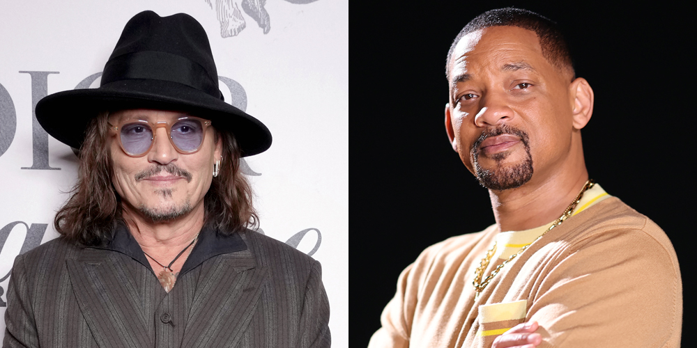 Will Smith & Johnny Depp Hang Out Ahead of Performances During Andrea Bocelli Concert