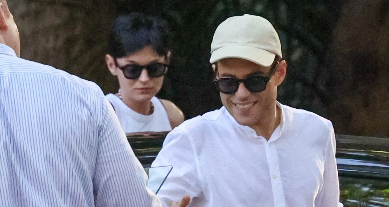 Emma Corrin & Boyfriend Rami Malek Arrive at Hotel Bel-Air for Little Getaway