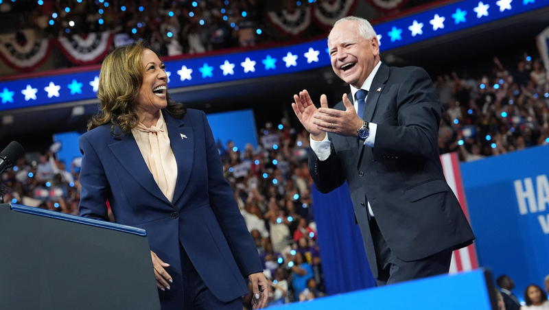 Kamala Harris & Tim Walz Attend First Rally as Running Mates - Watch ...