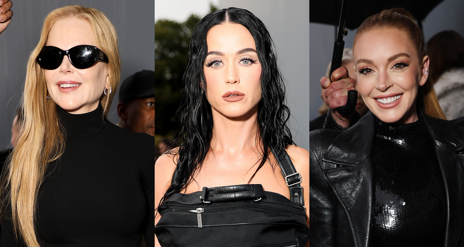 Nicole Kidman, Katy Perry, Lindsay Lohan, & More Attend Balenciaga Fashion Show in Paris