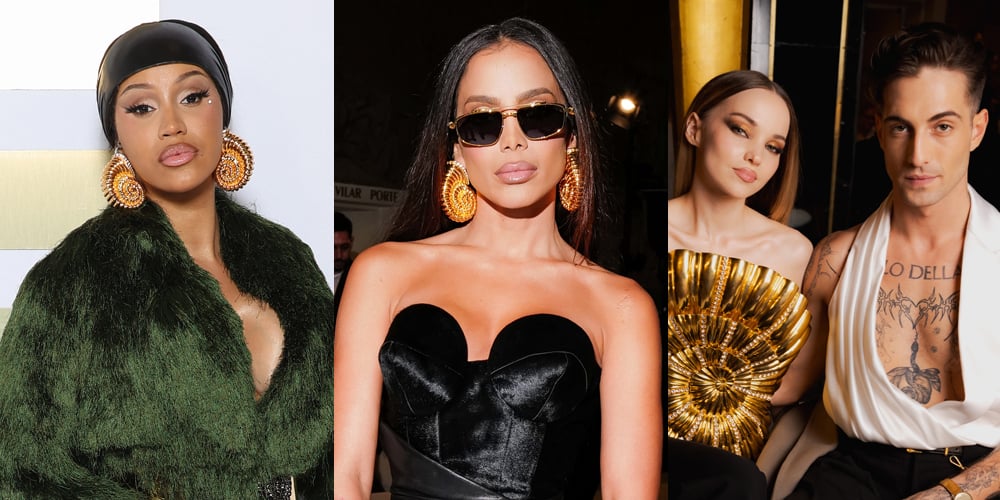 Cardi B, Anitta, Dove Cameron & Damiano David Sit Front Row at Balmain Paris Fashion Show